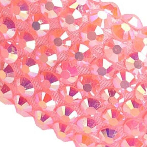 2/$22 Pink Faceted Bead Padded Headband - Picture 2 of 6